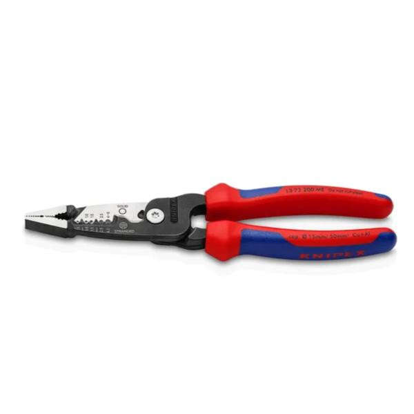 KNIPEX - KNI1372200MESB - KNIPEX PLIER WIRE STRIPPER METRIC 200MM