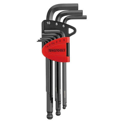 TENG TOOLS - 9PC Extra Strength Cr-Mo Metric Hex Key Ball Point Set -  1499MM