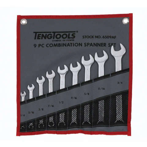 TENG TOOLS - 9PC Combination Spanner Set AF (imperial) - 6509AF