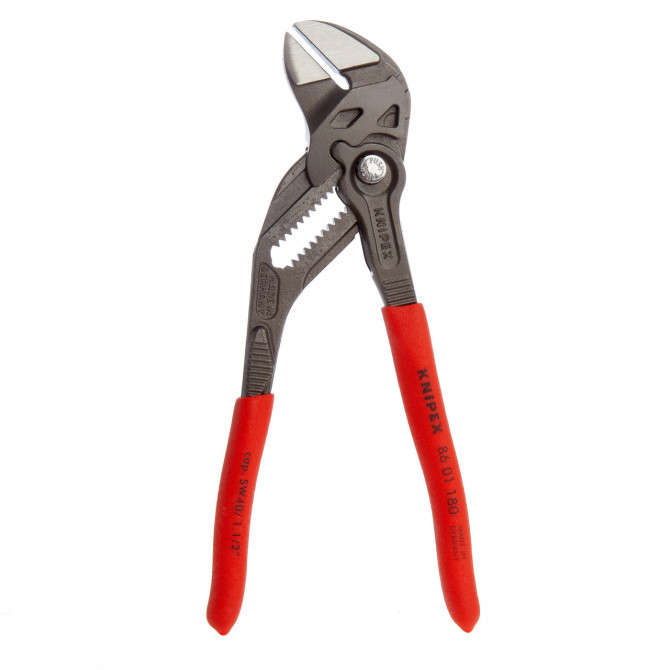 KNIPEX - KNI8601180SB - KNIPEX PLIER WRENCH 180MM BLK PVC