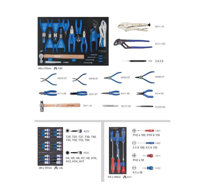 KING TONY - Tool Trolley set 164pcs - 936-008MRV