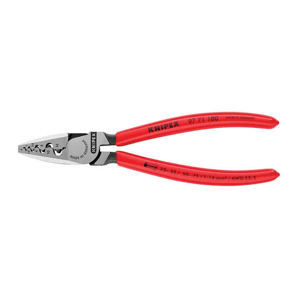KNIPEX - KNI9771180SB - KNIPEX PLIER FERRULE CRIMPING 180MM PVC