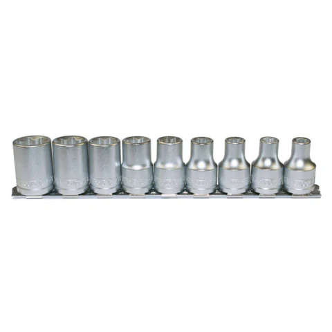 TENG TOOLS - 9PC 1/2inch Drive Tx-E Socket And Clip Rail -  M1210