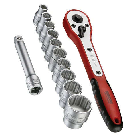 TENG TOOLS - 12PC 1/2inch Drive Socket Set in Carry Case - M1212N1