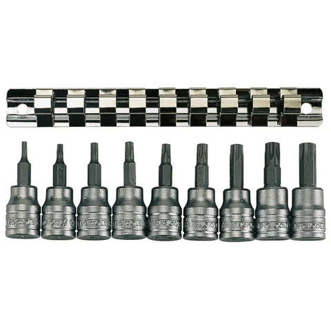 TENG TOOLS - 9PC 3/8inch Drive Clip/Tx Bit Socket Set - M3813TX