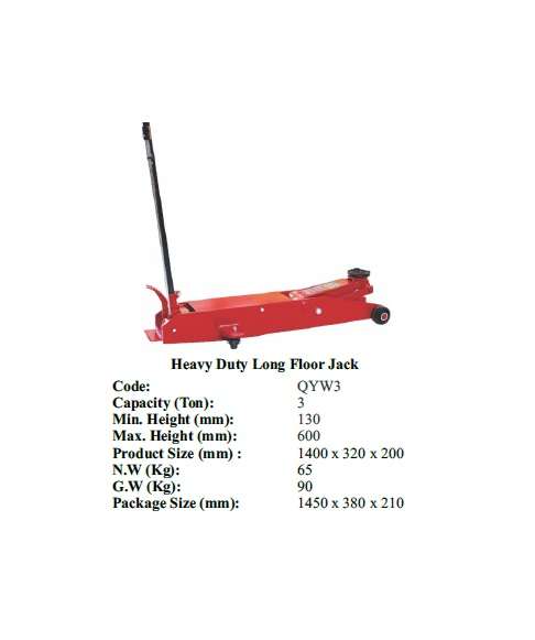Torin BIG RED Jacks - Heavy Duty Long Floor Jack 3 ton - QYW3
