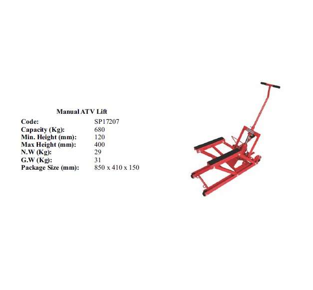Torin BIG RED Jacks - Manual ATV Lift 680kg - SP17207