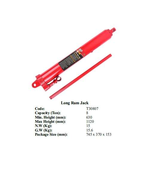 Torin BIG RED Jacks - Long Ram Jack 8 ton - T30807