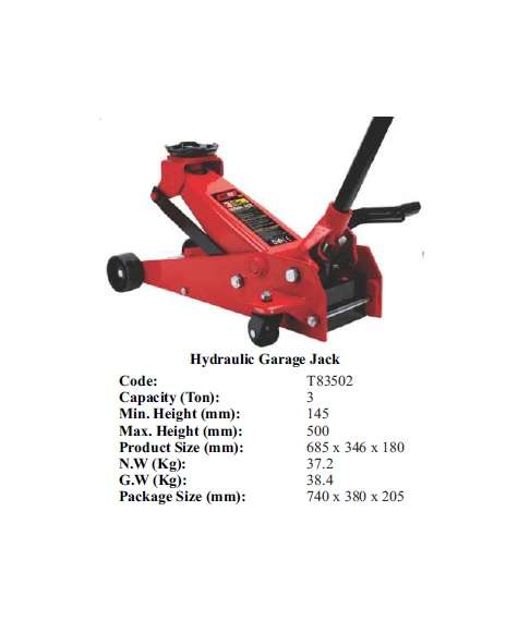 Torin BIG RED Jacks - Hydraulic Garage Jack 3 ton - T83502