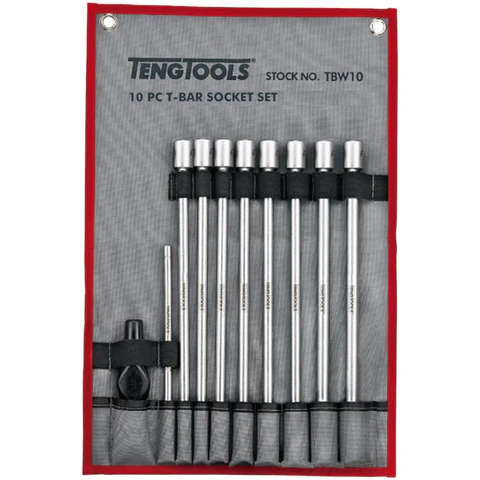 TENG TOOLS - 3/8inch Drive T-Bar Deep Metric Socket Set -  TBW10