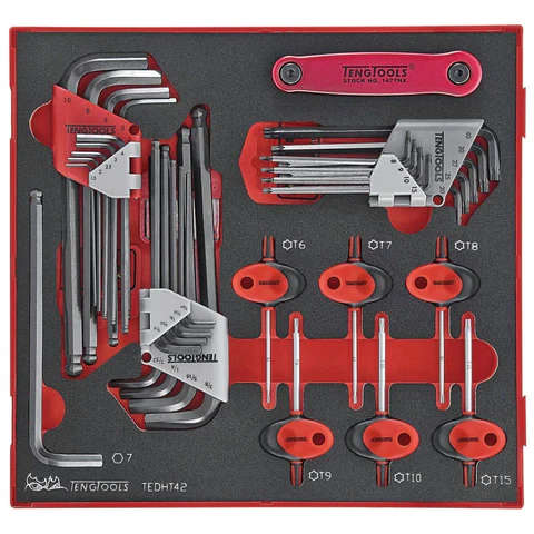 TENG TOOLS - 42PC Hex & Tx Wrench Set in EVA -  TEDHT42