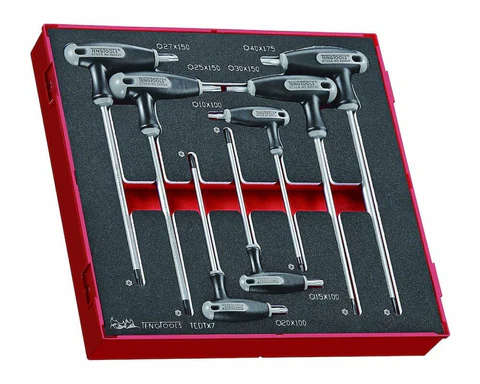 TENG TOOLS - 7PC T-Handle Tx Key Set - TEDTX7