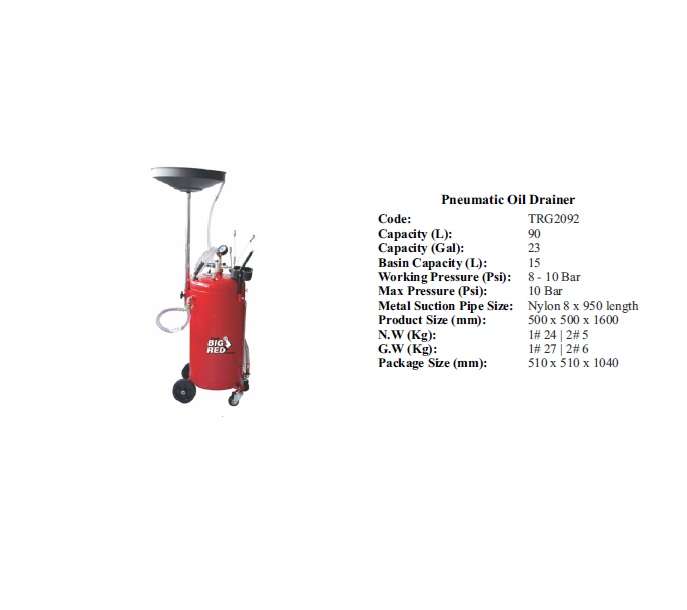 Torin BIG RED Jacks - Pneumatic Oil Drainer 90L - TRG2092