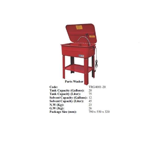 Torin BIG RED Jacks - Parts Washer 75 liter / 20 Gal - TRG4001-20