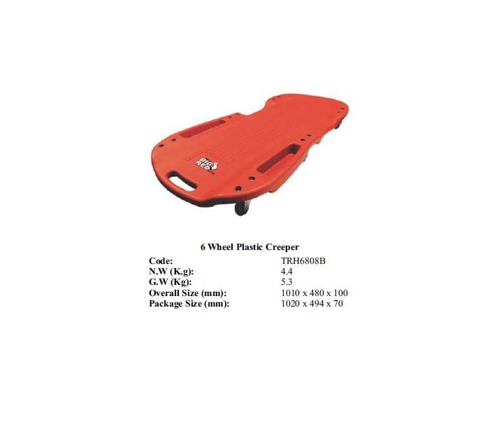 Torin BIG RED Jacks - 6 Wheel Plastic Creeper  - TRH6808B