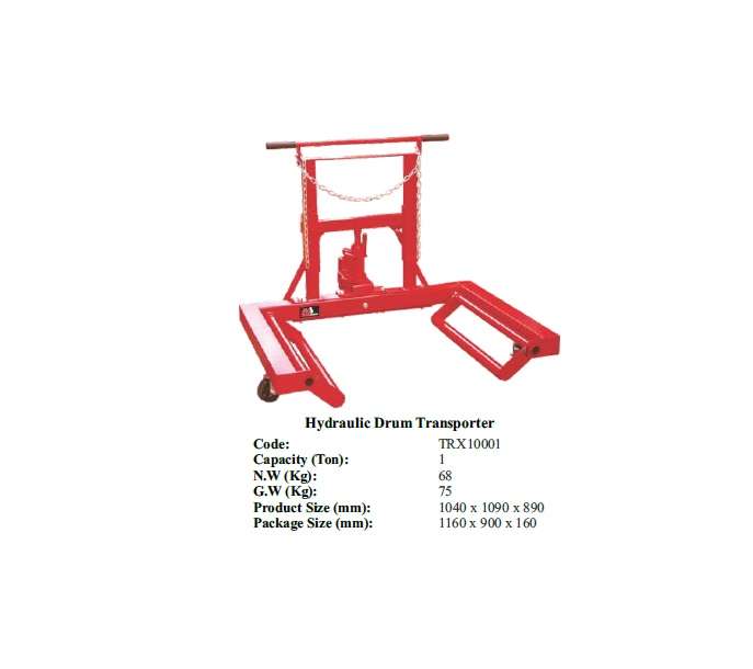 Torin BIG RED Jacks - Hydraulic Drum Transporter 1ton - TRX10001