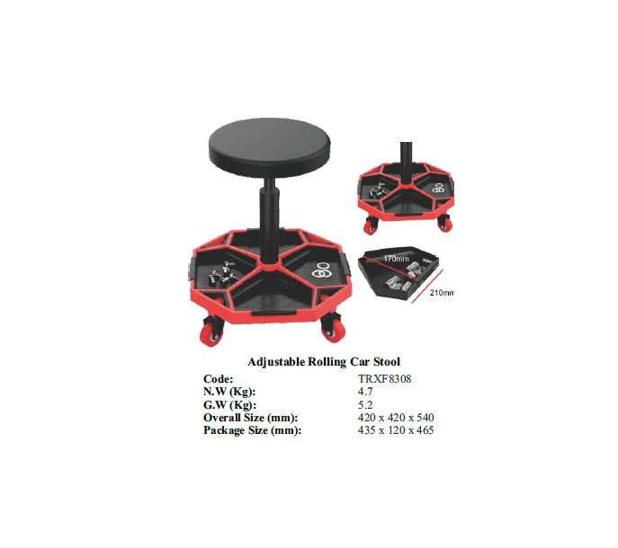 Torin BIG RED Jacks - Adjustable Rolling Car Stool - TRXF8308