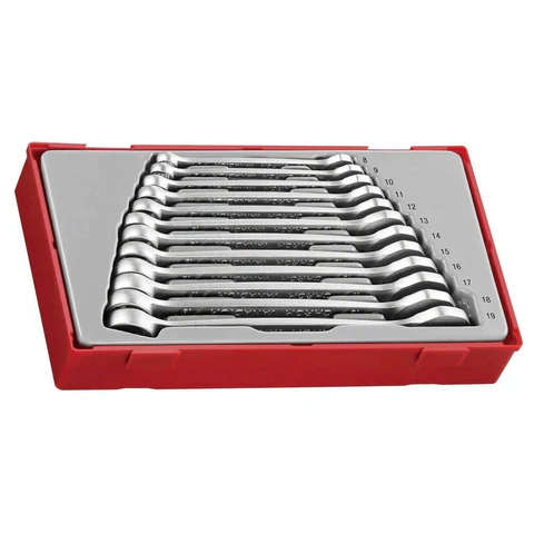 TENG TOOLS - 12PC Anti Slip Metric Combination Spanner Set - Tool Tray - TT8012