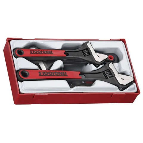 TENG TOOLS - 4PC Adjustable Wrench Tray (Shifting Spanners) - TTADJ04