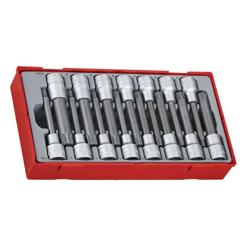 TENG TOOLS - 15PC 1/2 Inch Ribe & Spline Socket Set - TTRS15