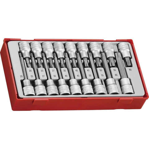 TENG TOOLS - 18PC 1/2inch Drive Tx Bit Socket Set -  TTTX18