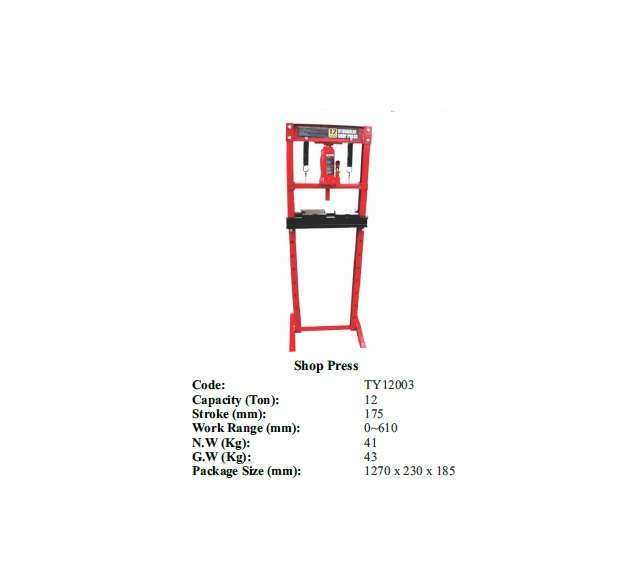 Torin BIG RED Jacks - Shop Press 12 ton - TY12003