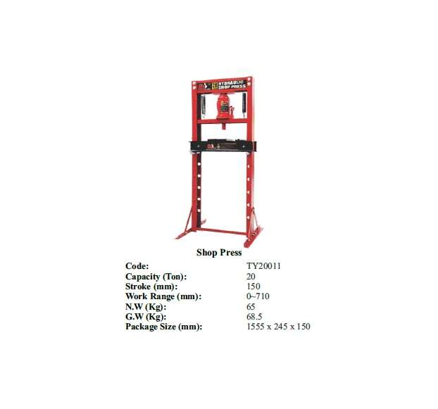 Torin BIG RED Jacks - Shop Press 20 ton - TY20011