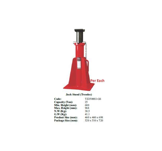 Torin BIG RED Jacks - Jack Stand (Tressles) 25 ton (SOLD PER EACH) - TZ250002-GS