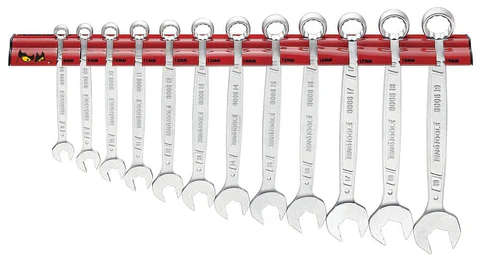 TENG TOOLS - 12PC Anti Slip Combination Spanner Set - Wall Rack -  WR8012