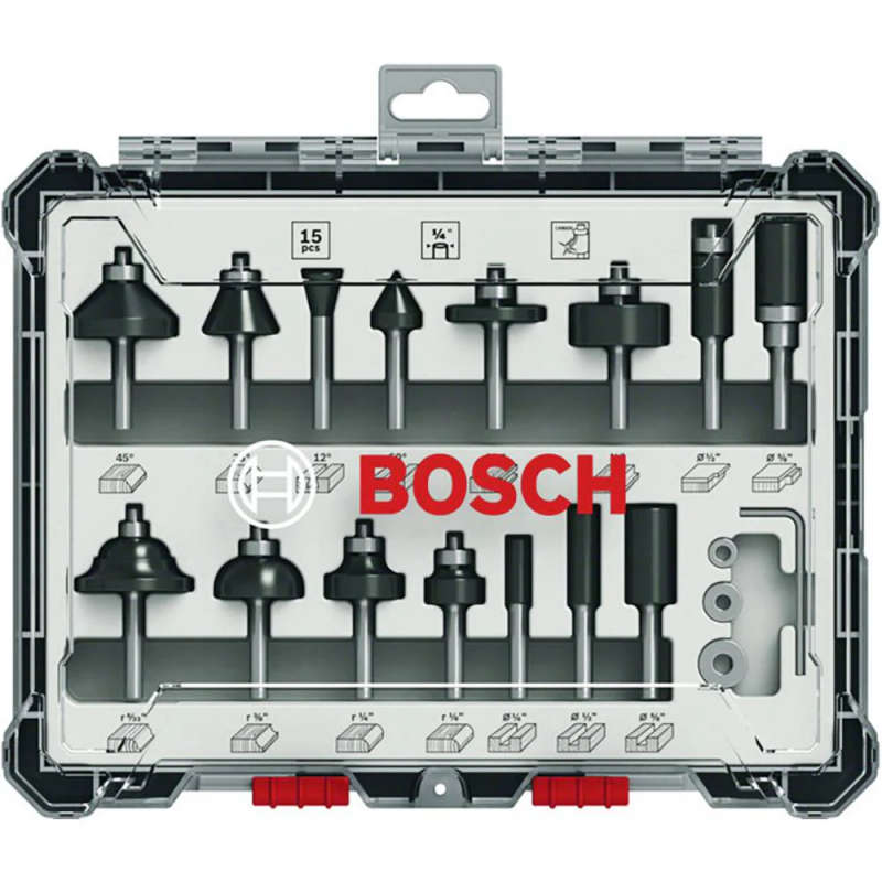 BOSCH PROFESSIONAL - Classical Starter 1/4" mixed set, 15 pc - 2607017473