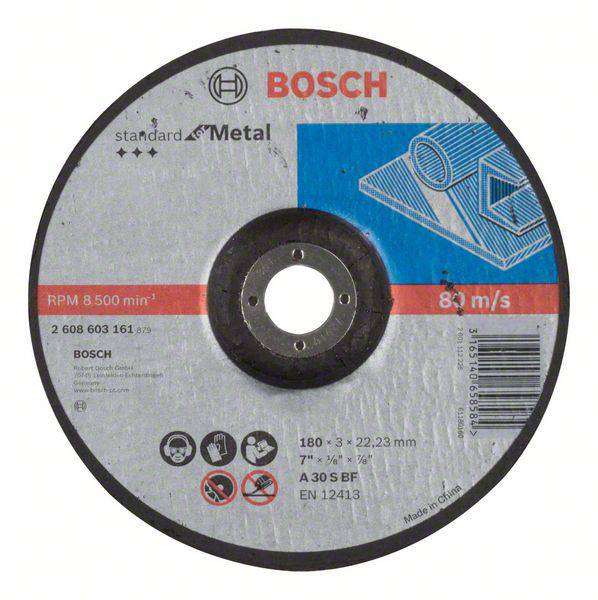 BOSCH PROFESSIONAL - Cutting Disc Standard for Metal A 30 S BF, 180, 3,0 (25 PACK) - 2608603161