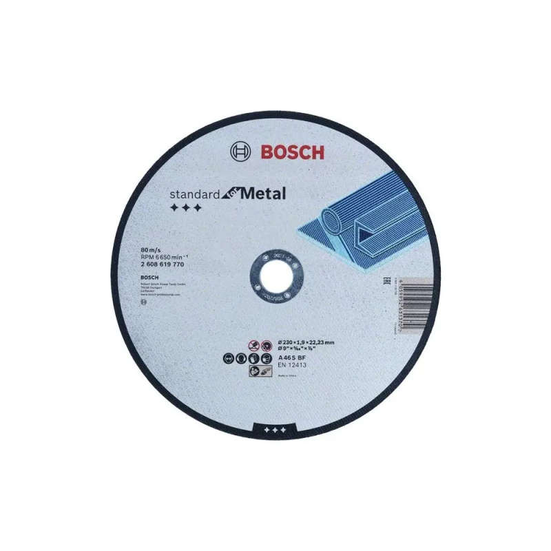 BOSCH PROFESSIONAL - Straight cutting Standard Metal A 30 S BF, 230, 22,23, 1,9 (25 PACK) - 26086...