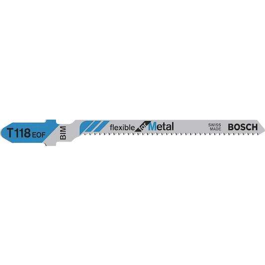 BOSCH PROFESSIONAL - T 118 EOF Jigsaw Blade Flexible for Metal (50 PACK) - 2608634237