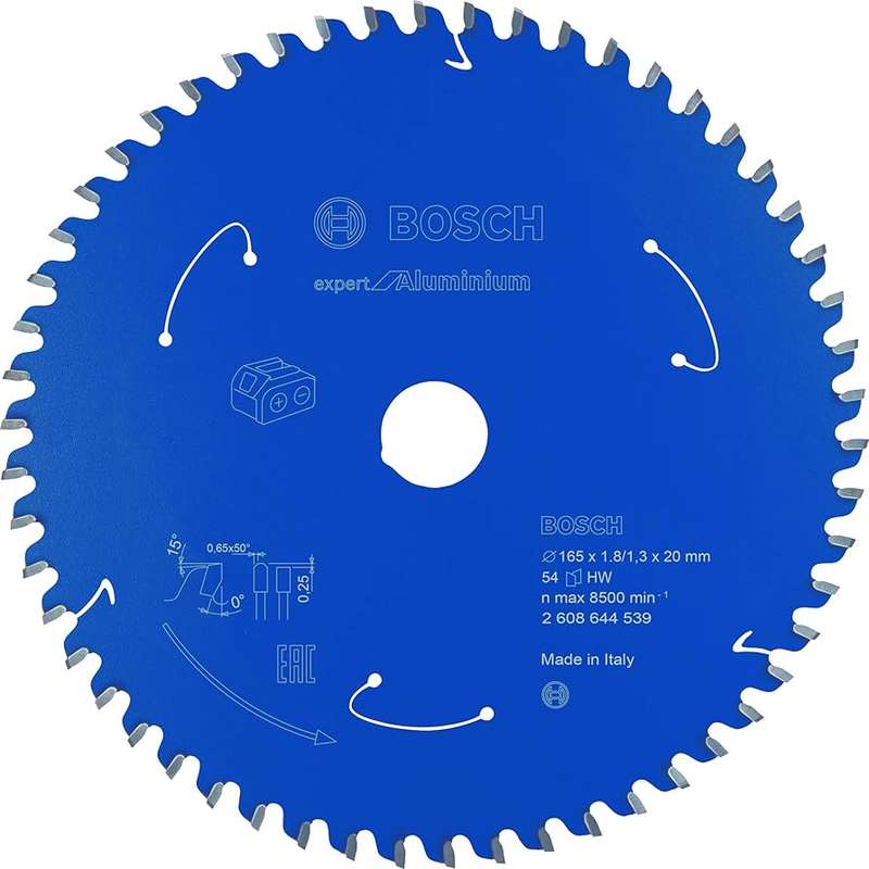BOSCH PROFESSIONAL - Expert for Aluminium, GKS 18V, 165 x 20 x 1,8/1,3 mm, 54 - 2608644539