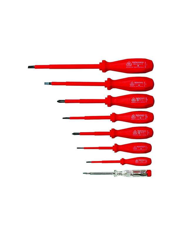 HellermannTyton - Screwdriver Set Insulated 1000VAC 1500VDC 7 Piece - INSSET