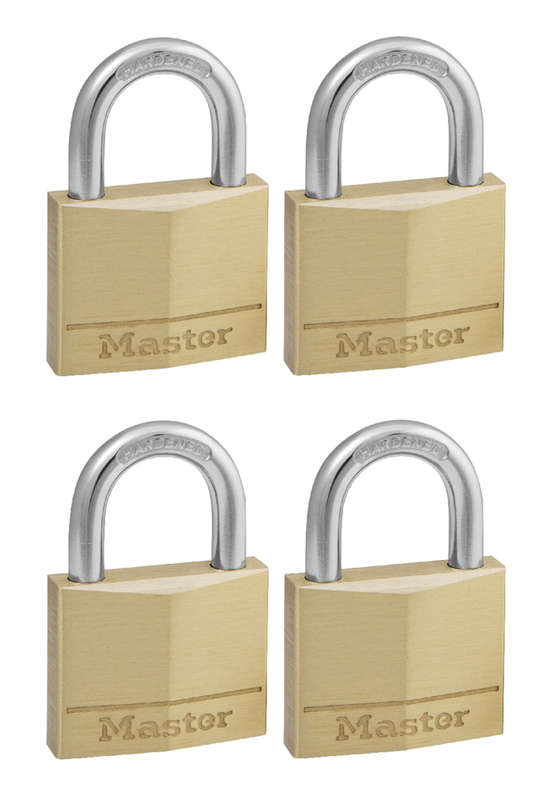 MASTERLOCK - BRASS LOCK 40MM 4XKA-MA207768