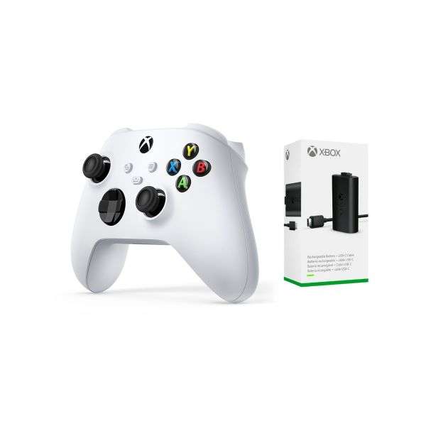 Wireless Controller Robot White + Charging Kit (XBS)