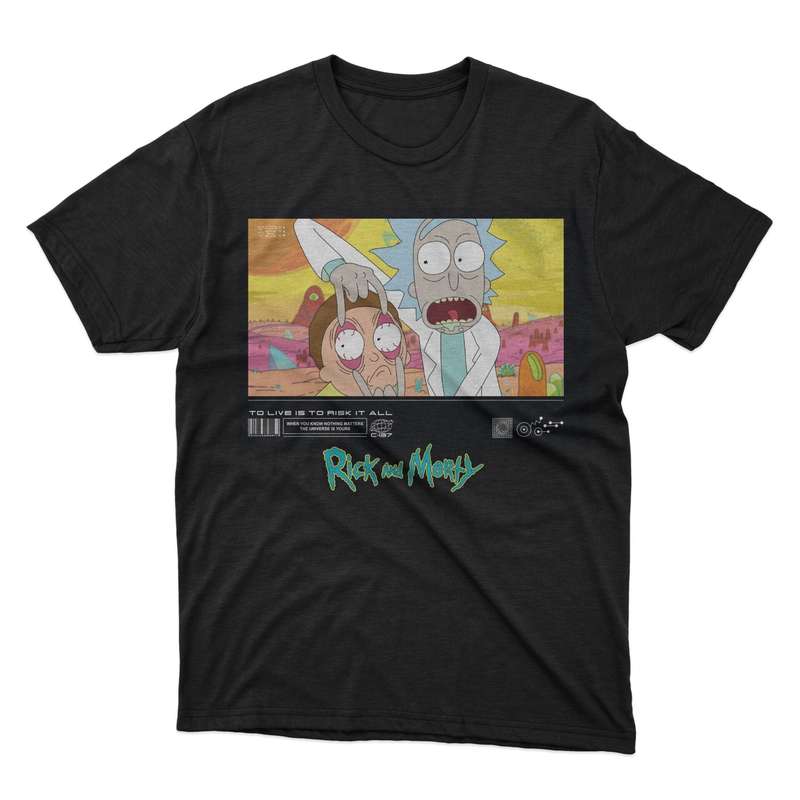 Rick N Morty Look Morty Tee Black