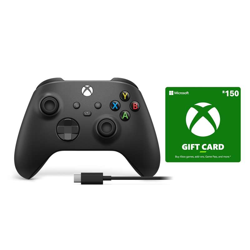 Wireless Controller Black + USB C Cable + R150 XB vouch (XBS)