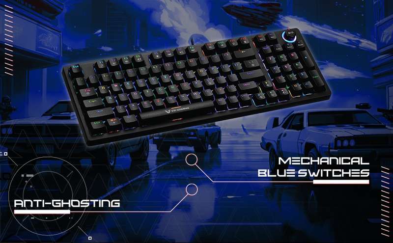 Volkano VX Gaming Warborn RGB TKL Mechanical Keyboard