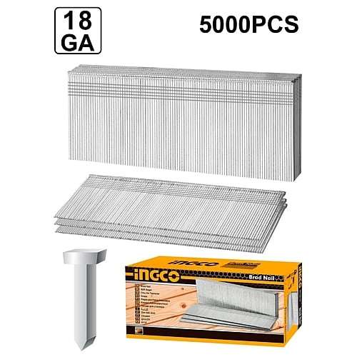 Ingco 5000Pc 35mm Brad Nails, 18 Gauge | ANA18351