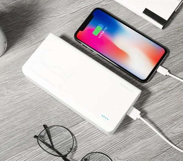 Romoss Sense8+ 30000mAh QC Type-C Power Bank - White