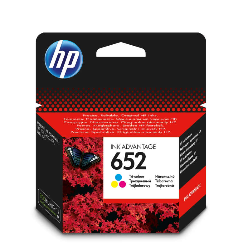 HP 652 |  Original |  Pigment-based ink |  Black | Cyan | Yellow |  HP |  - HP DeskJet Ink Advant...