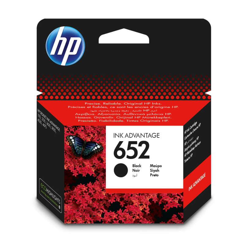 HP 652 |  Original |  Pigment-based ink |  Black |  HP |  - HP DeskJet Ink Advantage 1115 Printer...