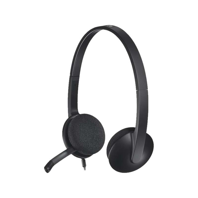 LOGITECH H340 USB COMPUTER HEADSET WITH NOISE CANCELING MIC |  BLACK