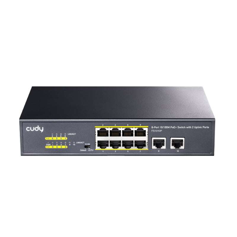 Cudy 10-Port 10/100Mbps Unmanaged PoE+ Switch 120w