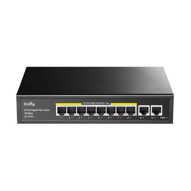Cudy 8-Port 10/100/1000M PSE|2-Port 10/100/1000 UPL|Unmanaged PoE+ Switch 120W