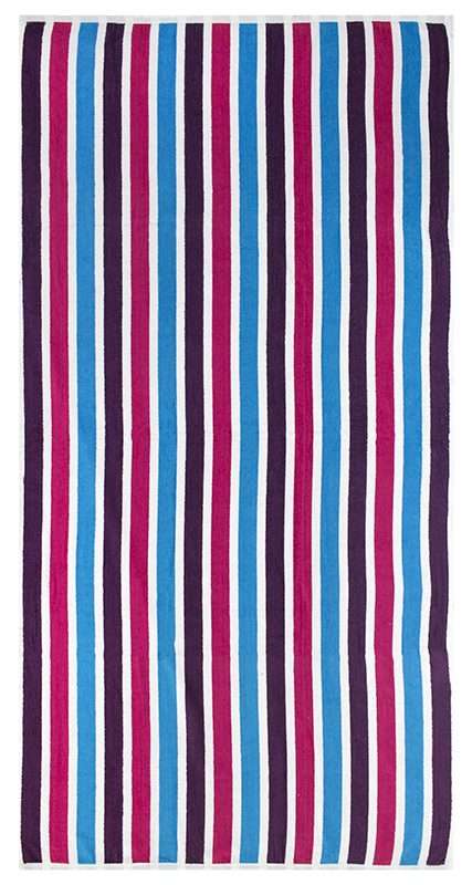 Bunty's Beach Towel 0700 - Design 177 - 090x180cms - 3 Stripe Mix - 700gms