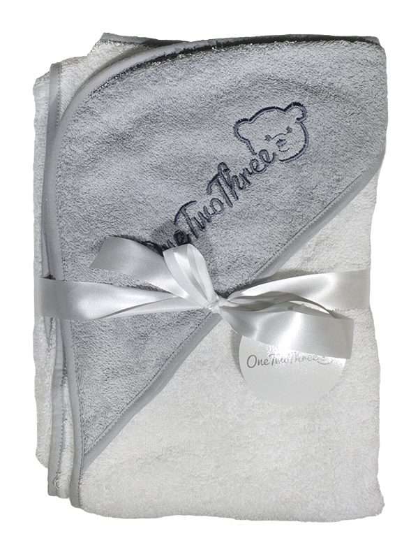 Bunty's Baby Hooded Towel - Design 003 - 090x090cms - 380GSM - 01 Pc Pack - 123 - High-Rise Grey ...