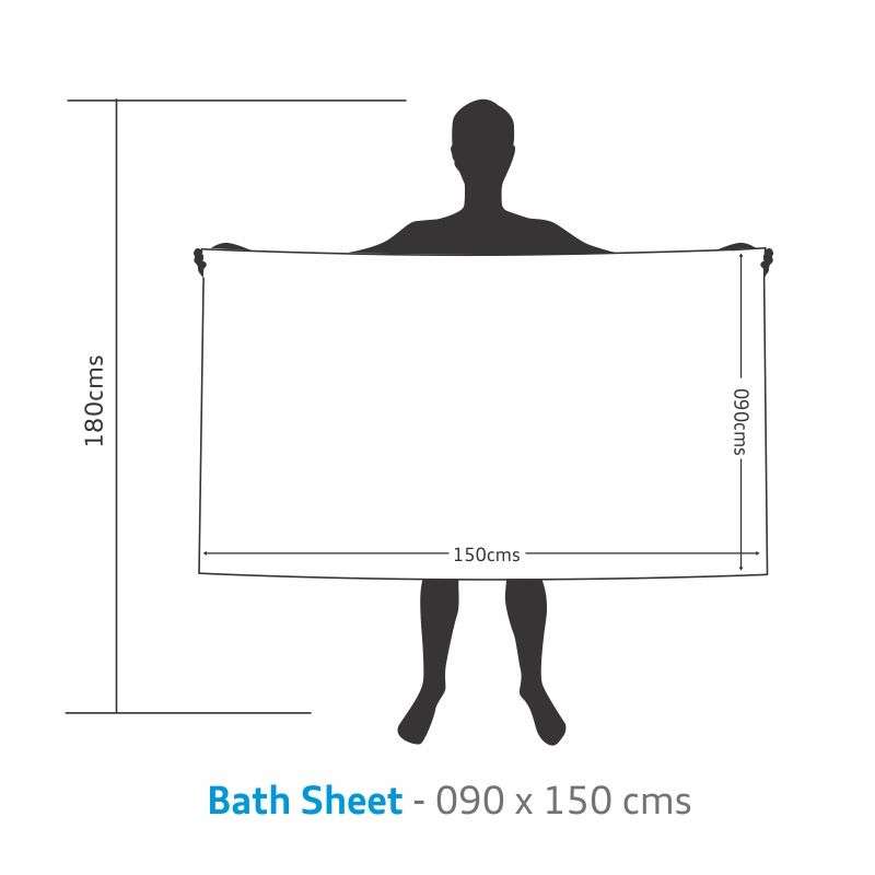 Bunty's Luxurious 570 GSM Zero Twist 90x175cms Bath Sheets